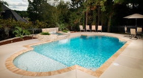 Gunite with Waterfall and Sunledge